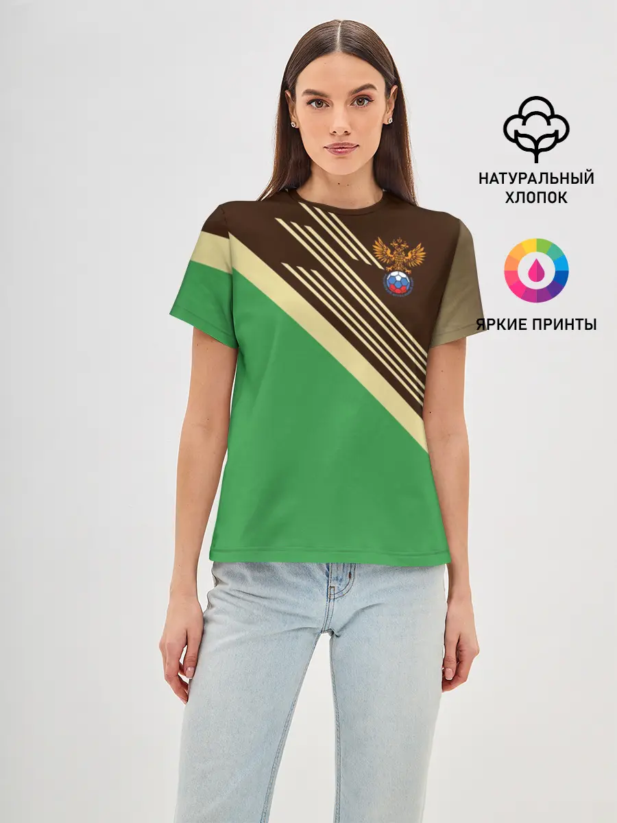 Женская базовая футболка / КОМАНДА РОССИИ.