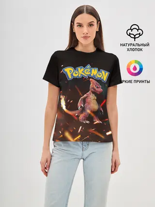 Женская базовая футболка / Charizard | Pokemon