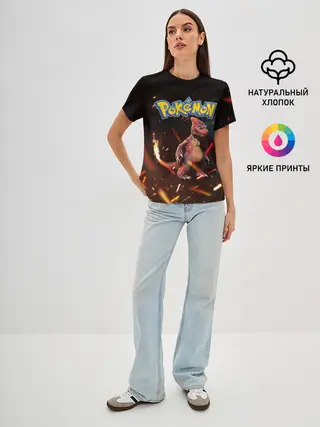 Женская базовая футболка / Charizard | Pokemon