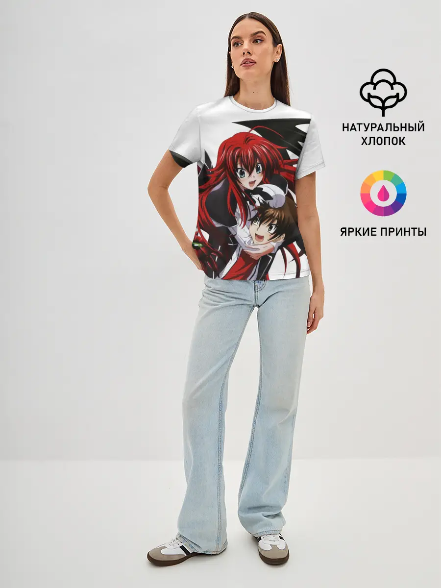 Женская базовая футболка / Иссей и Риас