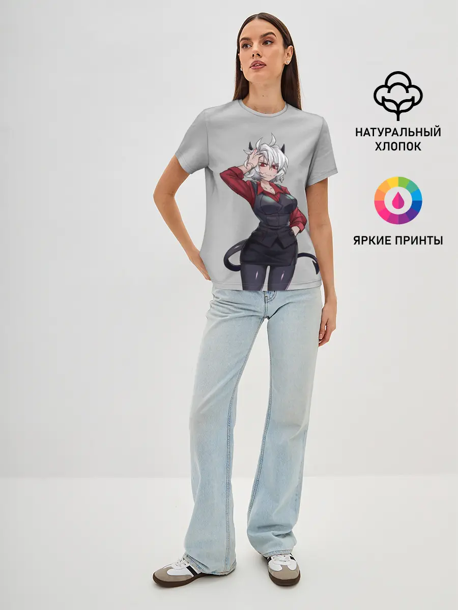 Женская базовая футболка / Malina рука на голове Helltaker