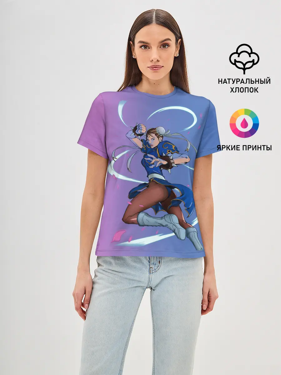 Женская базовая футболка / Dengerous Chun Li