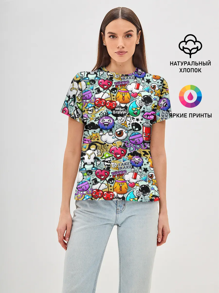 Женская базовая футболка / Stickerboom