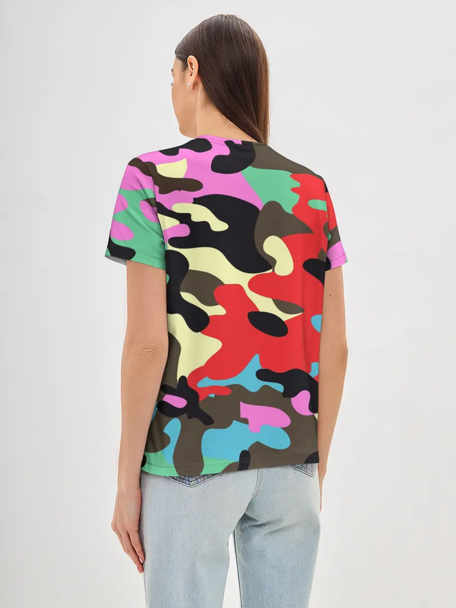 Женская базовая футболка / Камуфляж