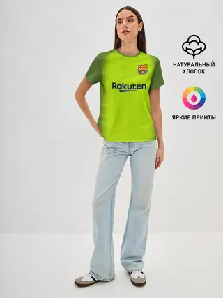 Женская базовая футболка / Месси Форма Новая Away 18/19