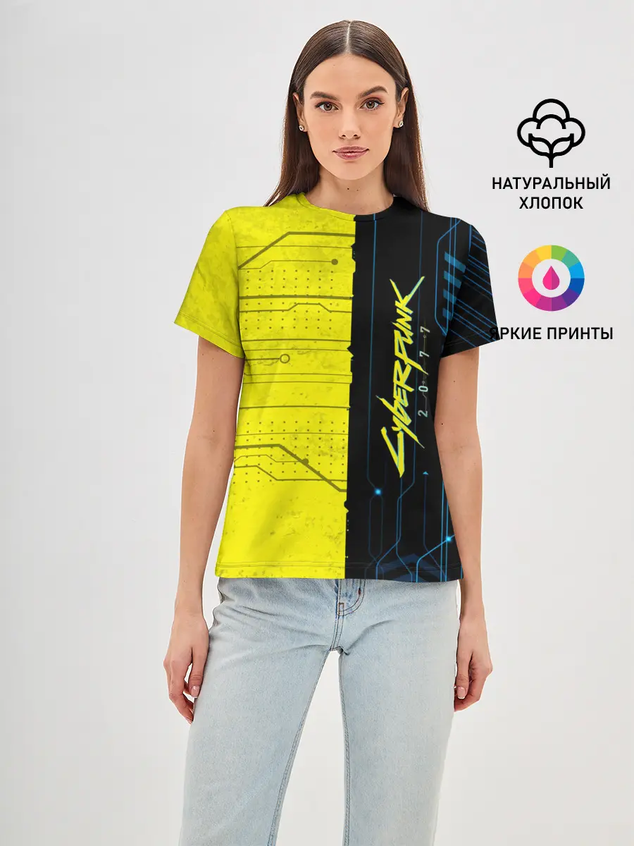 Женская базовая футболка / CYBERPUNK 2077