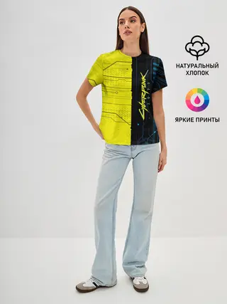 Женская базовая футболка / CYBERPUNK 2077