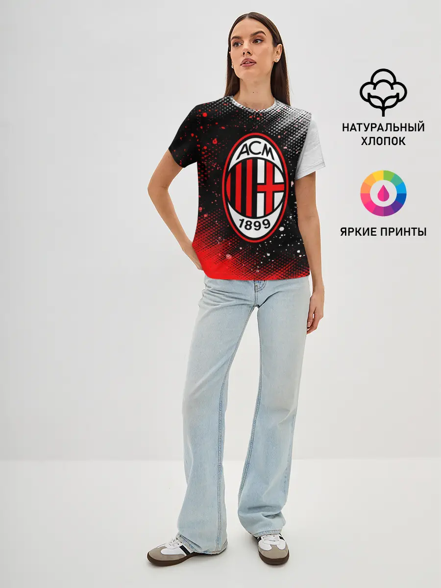 Женская базовая футболка / AC MILAN / МИЛАН