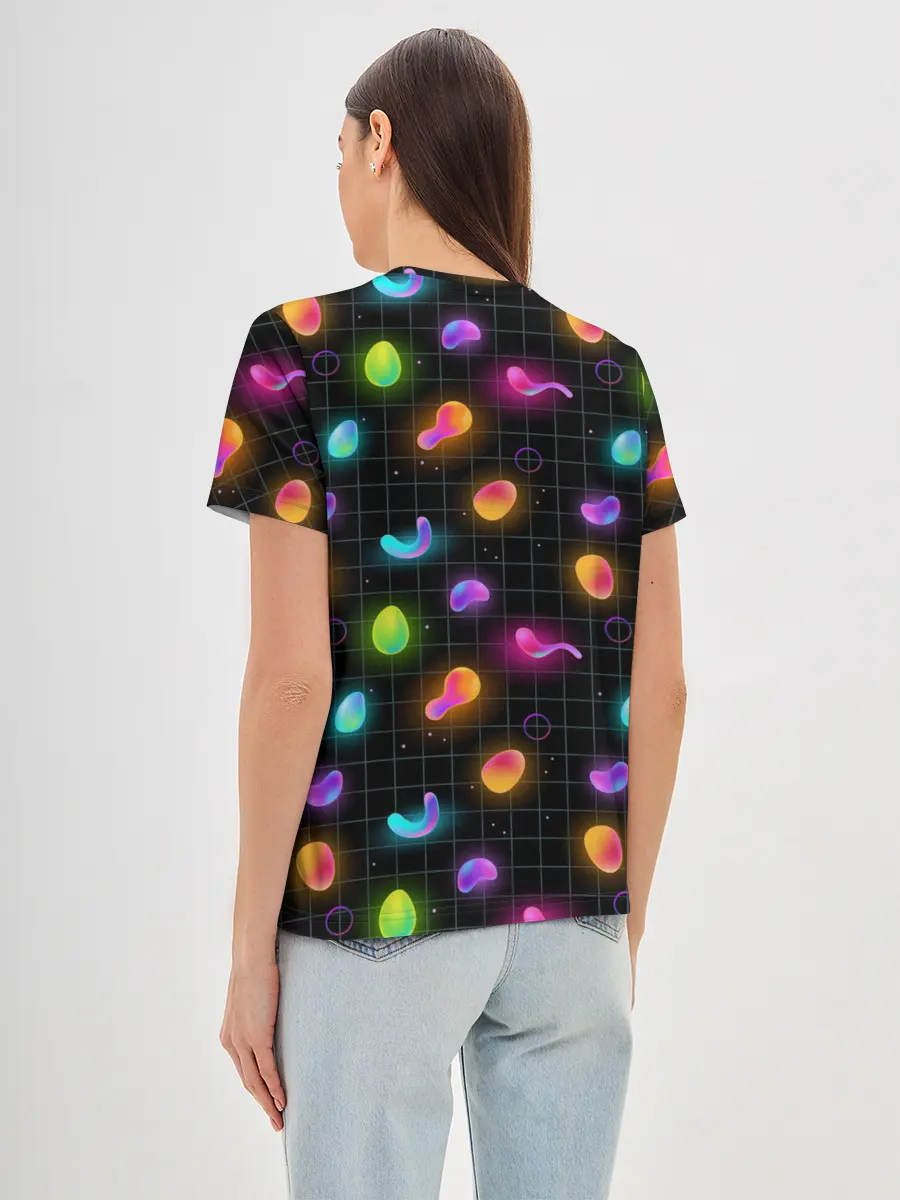 Женская базовая футболка / Ночные фонарики-светлячки