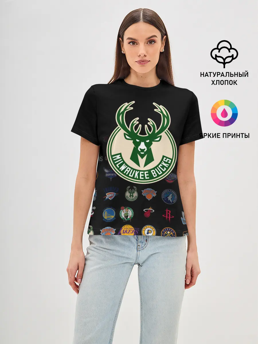 Женская базовая футболка / Milwaukee Bucks