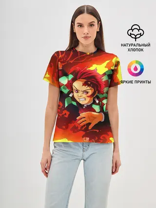 Женская базовая футболка / КЛИНОК РАССЕКАЮЩИЙ ДЕМОНОВ