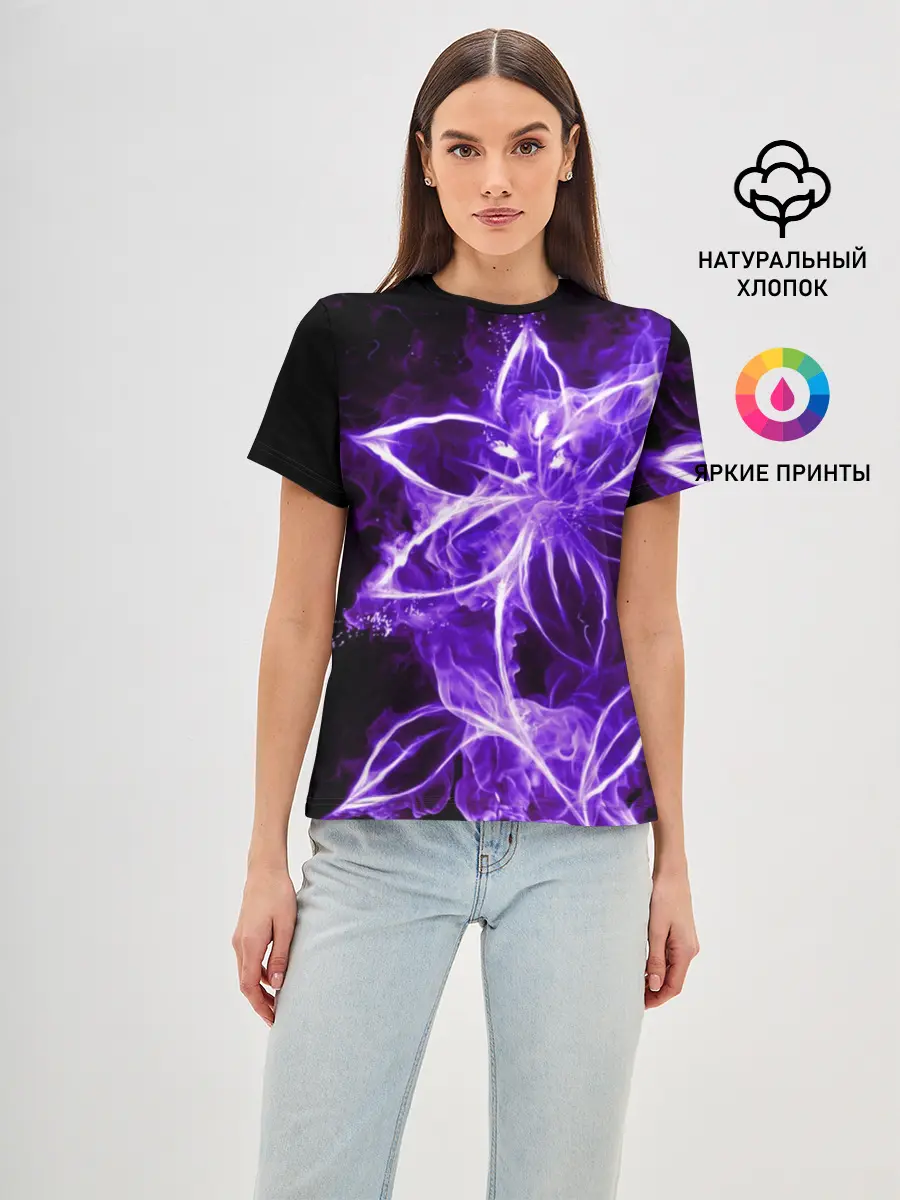 Женская базовая футболка / Цветок Тьмы