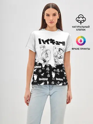 Женская базовая футболка / Волейбольный клуб Haikyu!!