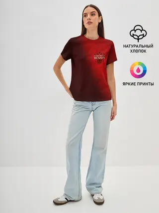 Женская базовая футболка / Football Russia
