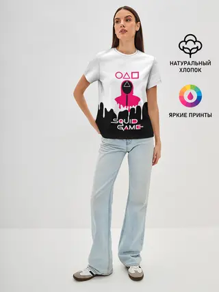 Женская базовая футболка / Игра в кальмара