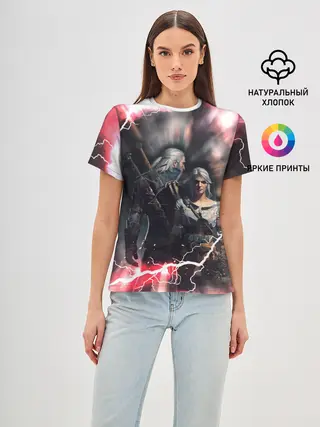 Женская базовая футболка / Цирилла | Геральт