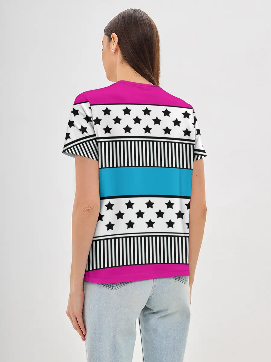 Женская базовая футболка / Молодежный современный узор