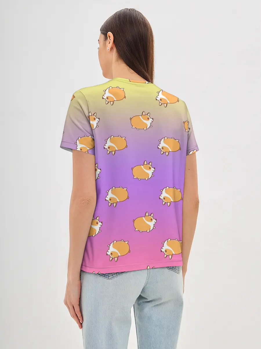 Женская базовая футболка / Корги