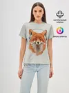 Женская базовая футболка / Лиса в наушниках