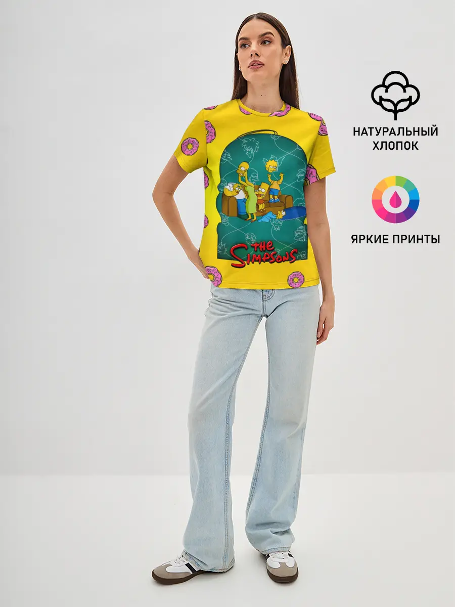 Женская базовая футболка / Симпсоны