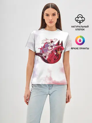 Женская базовая футболка / Hazbin Hotel