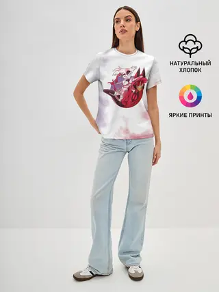 Женская базовая футболка / Hazbin Hotel