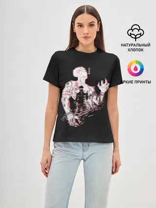 Женская базовая футболка / JUJUTSU KAISEN страдает