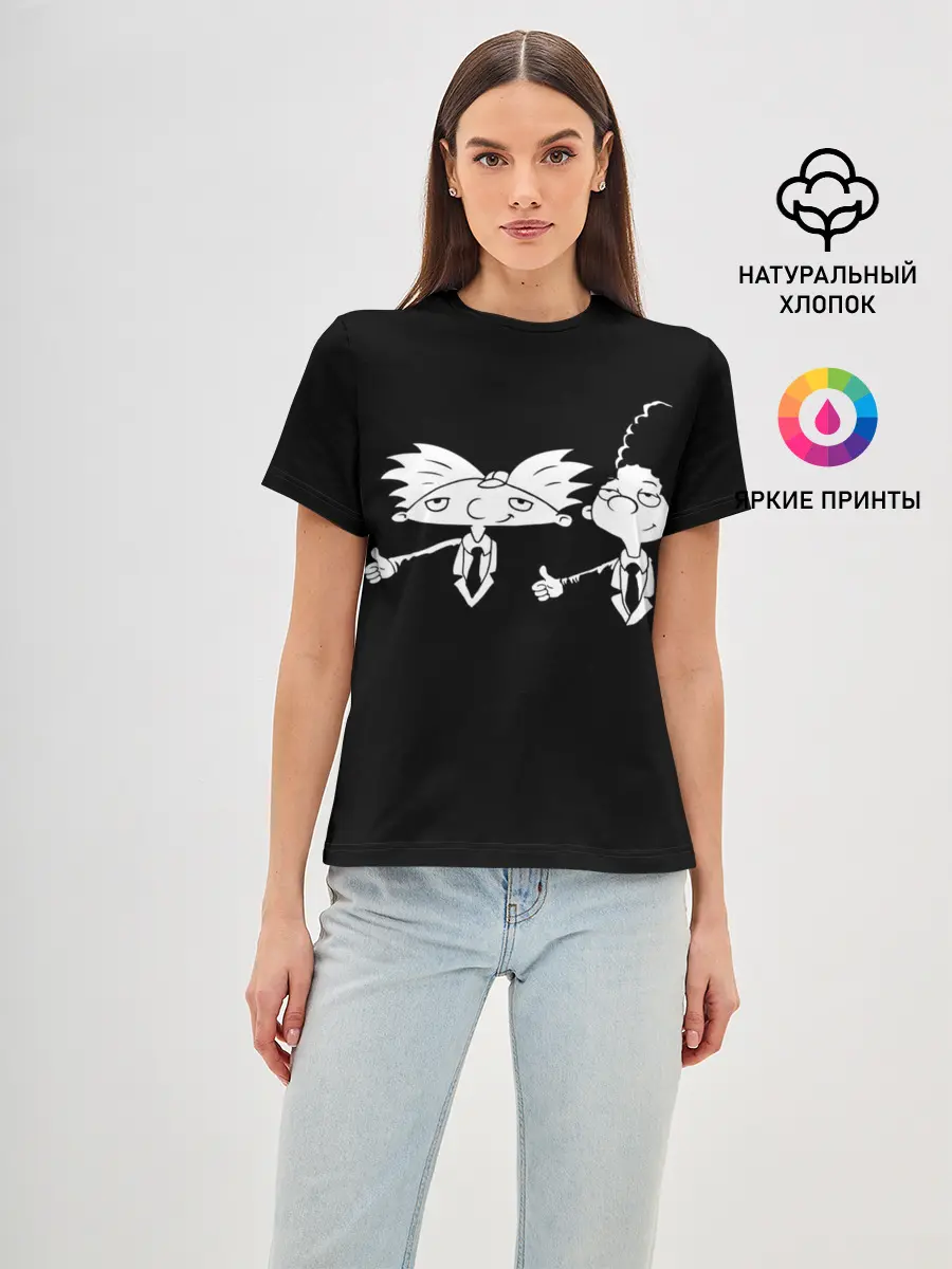 Женская базовая футболка / Эй, Арнольд