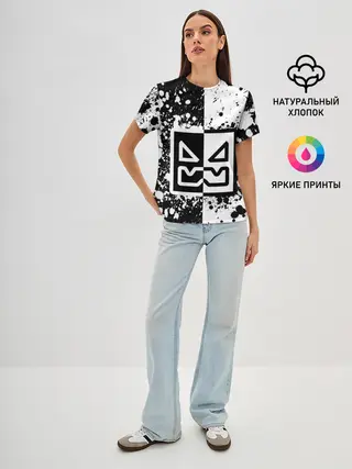 Женская базовая футболка / GEOMETRY DASH / ГЕОМЕТРИ ДАШ