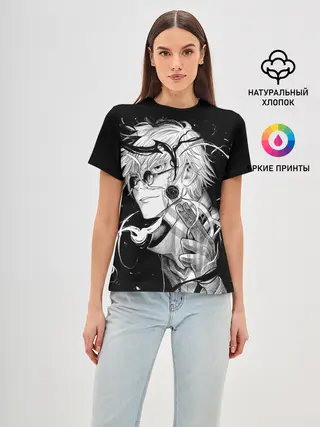 Женская базовая футболка / Магическая Битва Сатору Гото