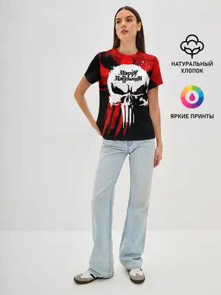 Женская базовая футболка / Геометрия страха