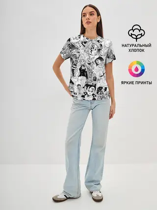 Женская базовая футболка / Семь смертных грехов, манга