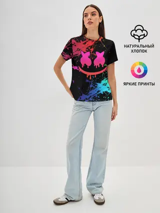 Женская базовая футболка / MARSHMELLO