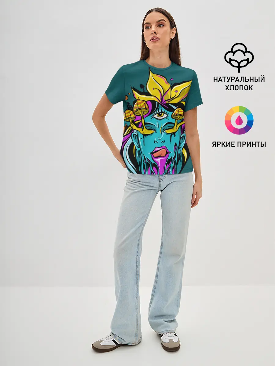 Женская базовая футболка / Девушка трип