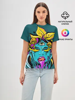 Женская базовая футболка / Девушка трип