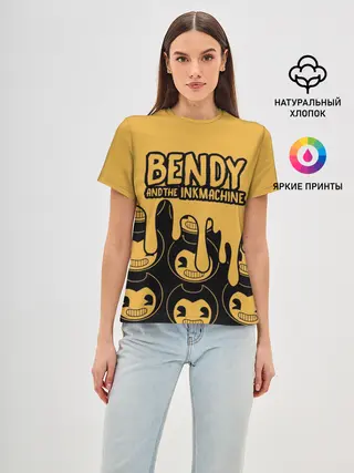 Женская базовая футболка / Bendy And The Ink Machine