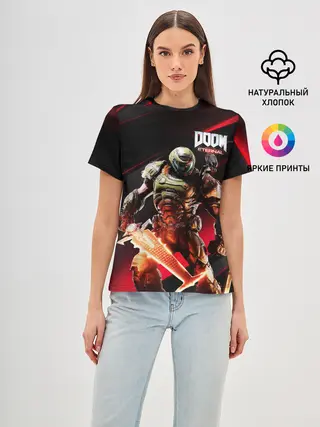 Женская базовая футболка / Doom | Eternal