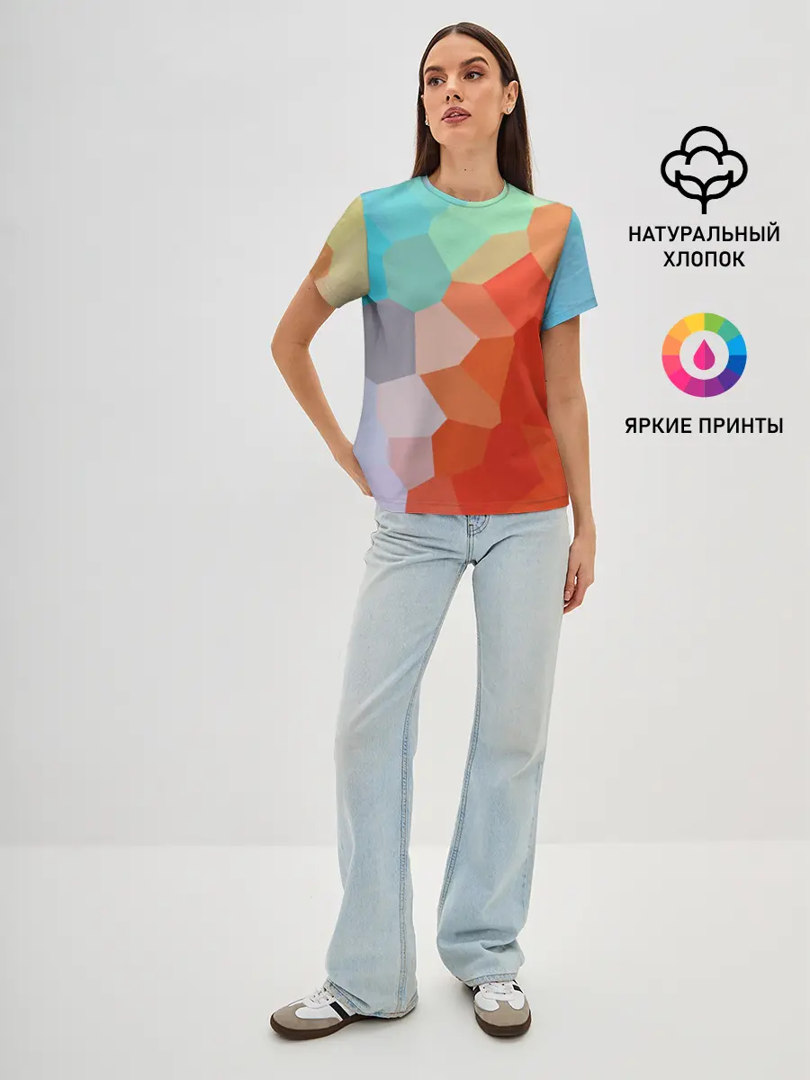 Женская базовая футболка / Пикси кристаллы