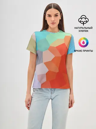 Женская базовая футболка / Пикси кристаллы