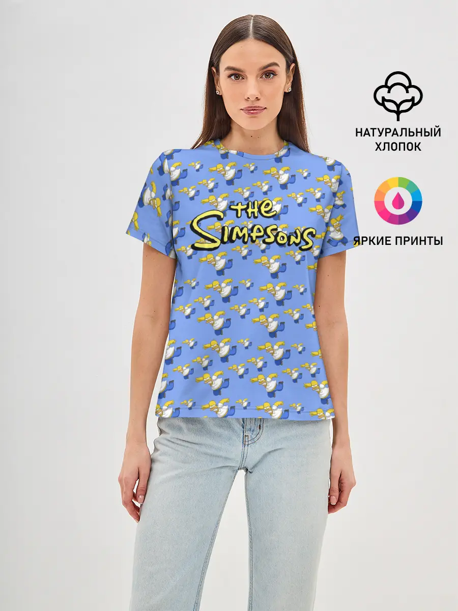 Женская базовая футболка / Gomers pattern