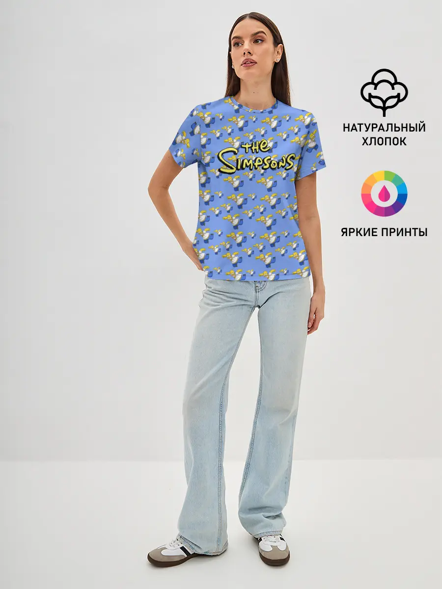 Женская базовая футболка / Gomers pattern