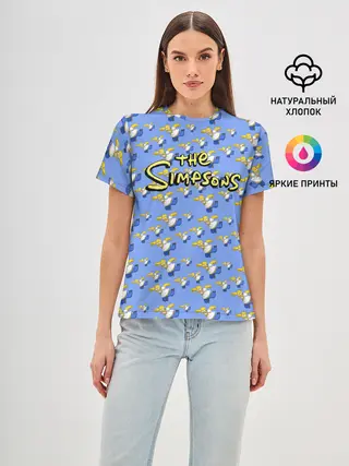 Женская базовая футболка / Gomers pattern