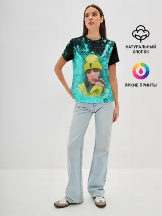 Женская базовая футболка / BILLIE EILISH | БИЛЛИ АЙЛИШ