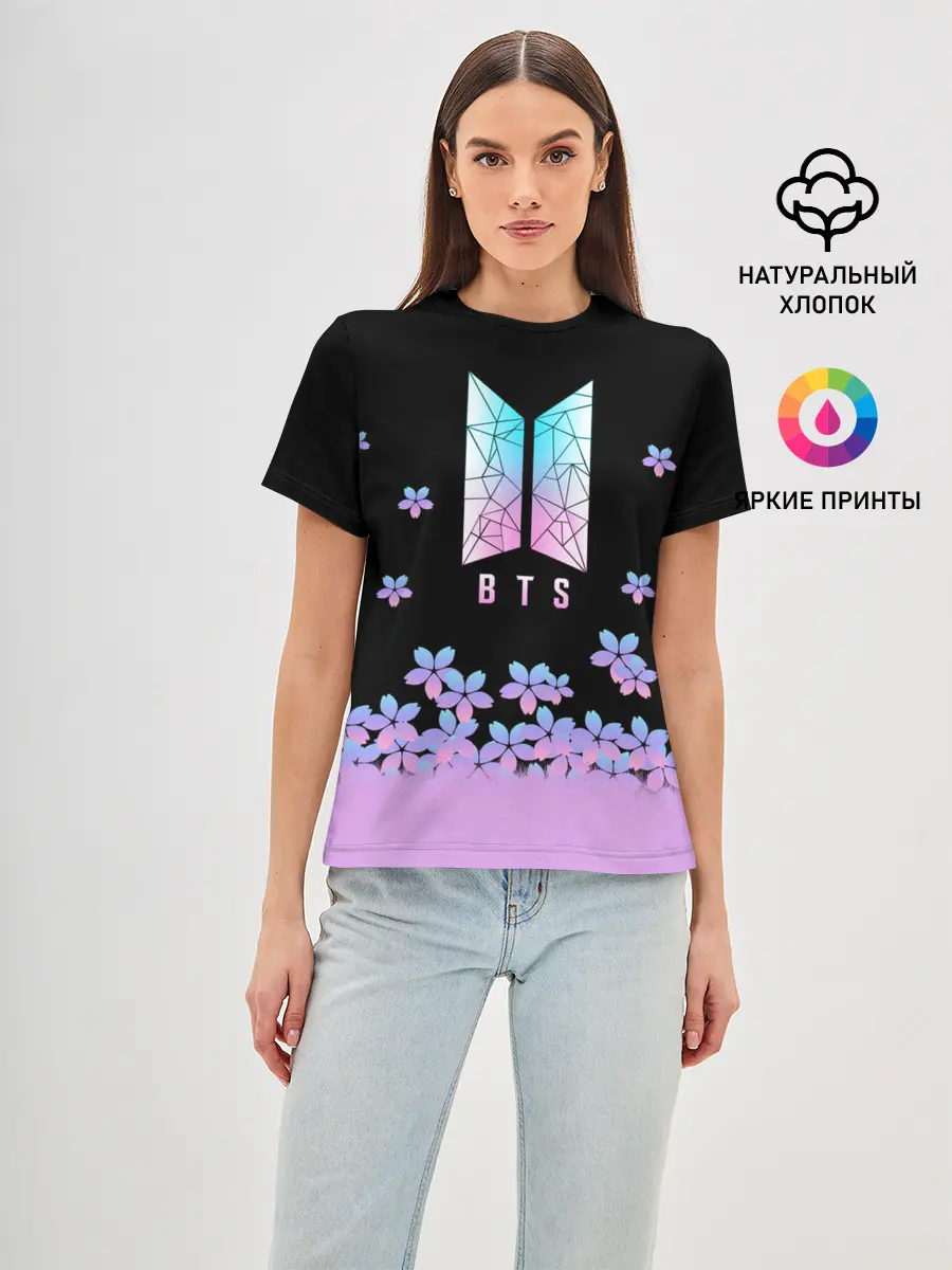 Женская базовая футболка / BTS.