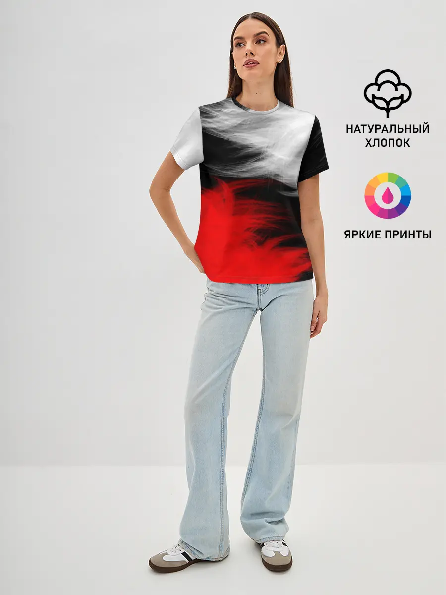 Женская базовая футболка / ПЕРЬЯ