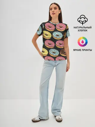 Женская базовая футболка / Сладкоежка