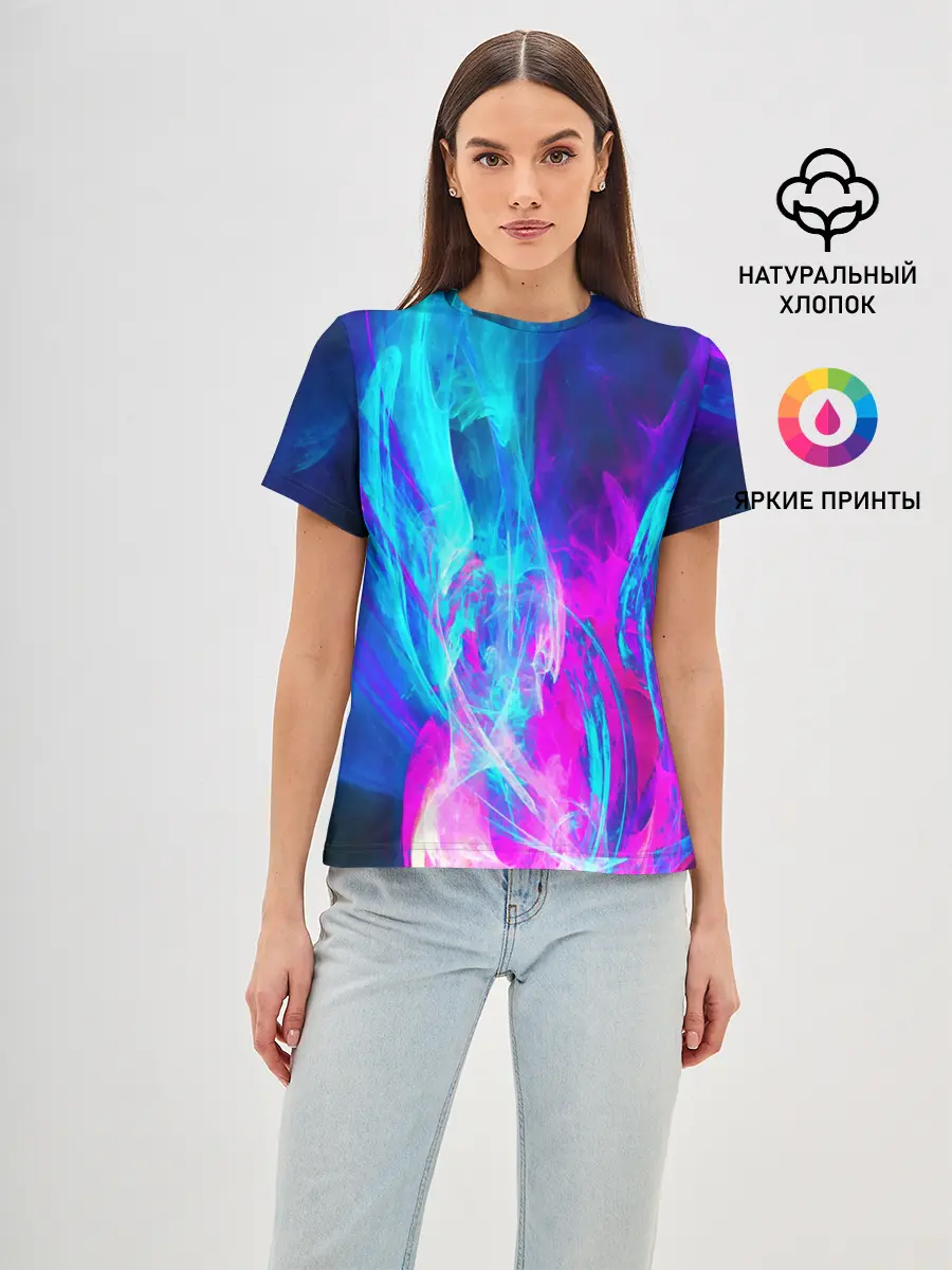 Женская базовая футболка / НЕОНОВЫЕ КРАСКИ