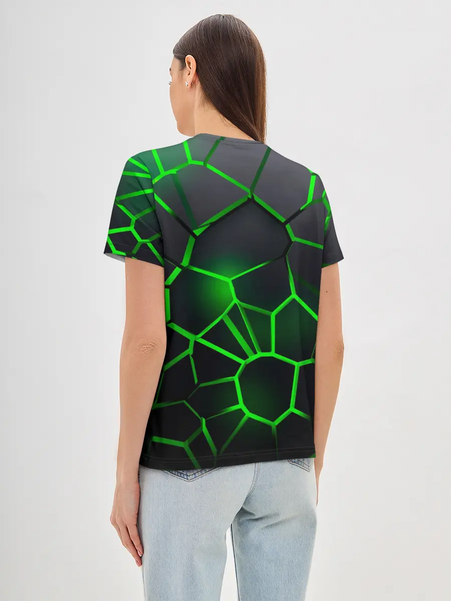 Женская базовая футболка / 3D плиты с подсветкой Шкода