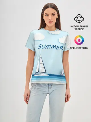 Женская базовая футболка / ПАРУСНИКИ | SUMMER