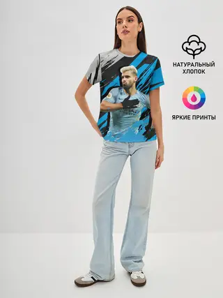 Женская базовая футболка / Серхио Агуэро